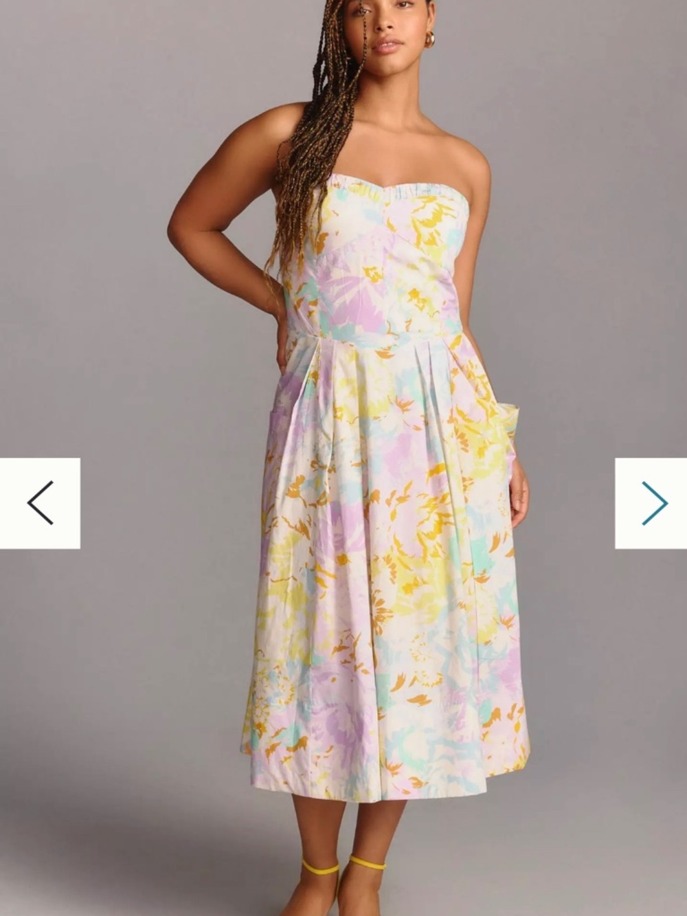 Anthropologie Maeve Sleeveless Sweetheart Corset A-Line Dress - Picture 2 of 3